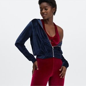 Fabletics Deep Navy Donna Velour Hoodie